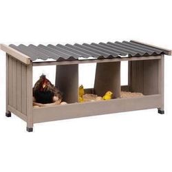 New Grey Fir Wood Raised Nesting Box for Chickens