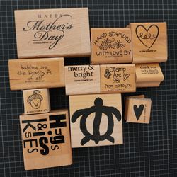 Stampin' Up Wood Rubber Stamp Set