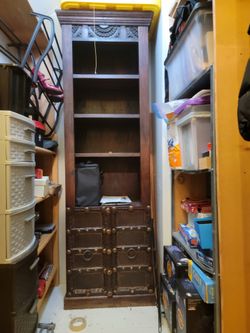MUST GO — Hardwood Shelves, Brown 26x12x80