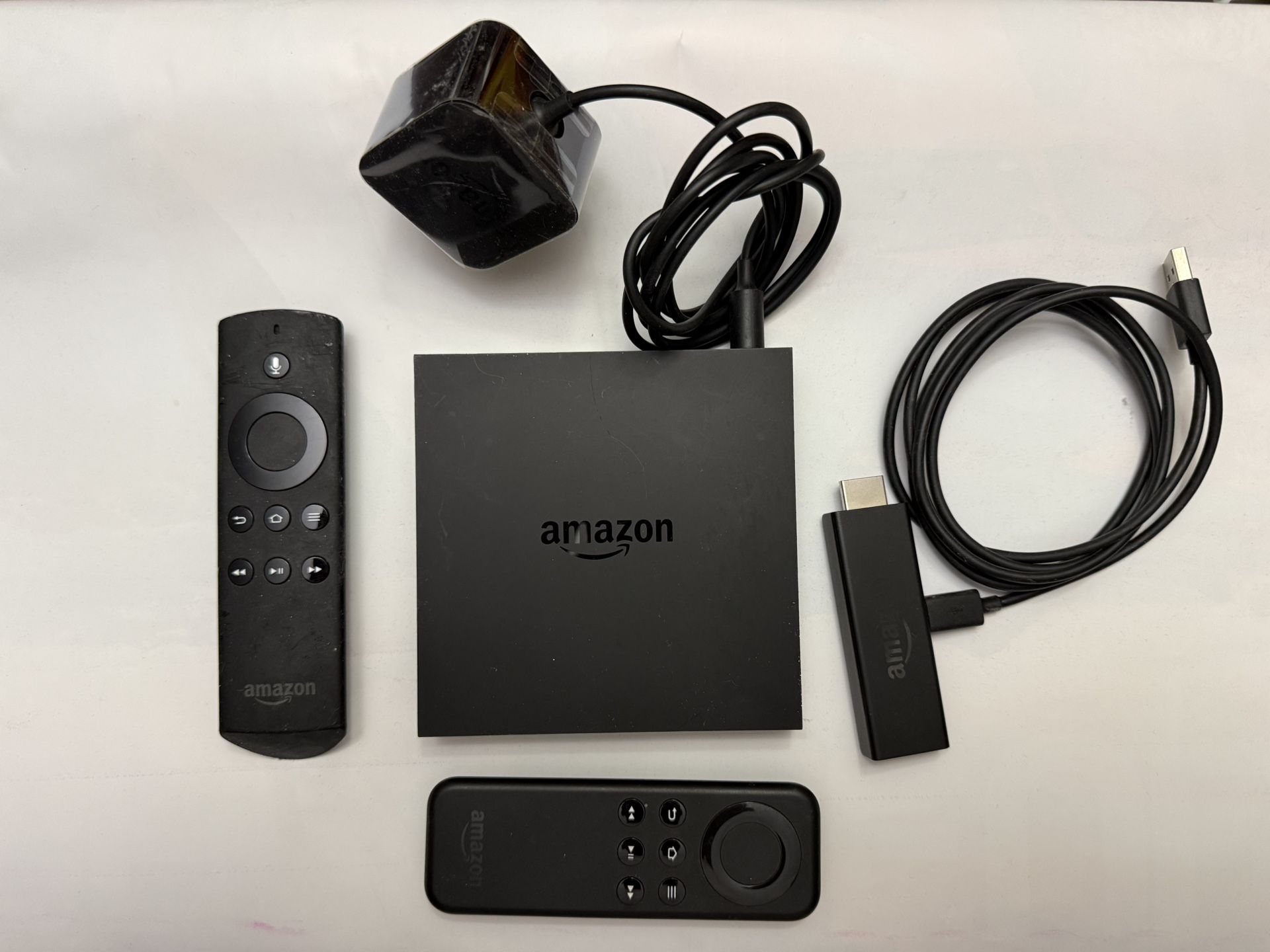 Amazon Fire TV 1st Gen HD Model CL1130 Remote & Fire Stick W87CUN Bundle Power