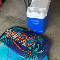 Boogie Board 33 X 16 And Small Ice Chest 