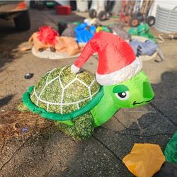 Price Is Firm.. Christmas Sea Turtle Blow Up