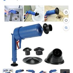 Set of 2, Brand New Air Powered Drain Cleaner, Toilet Plunger Drain Clog Remover High Pressure Drain Blaster, Air Drain Blaster Air Pump Opener 