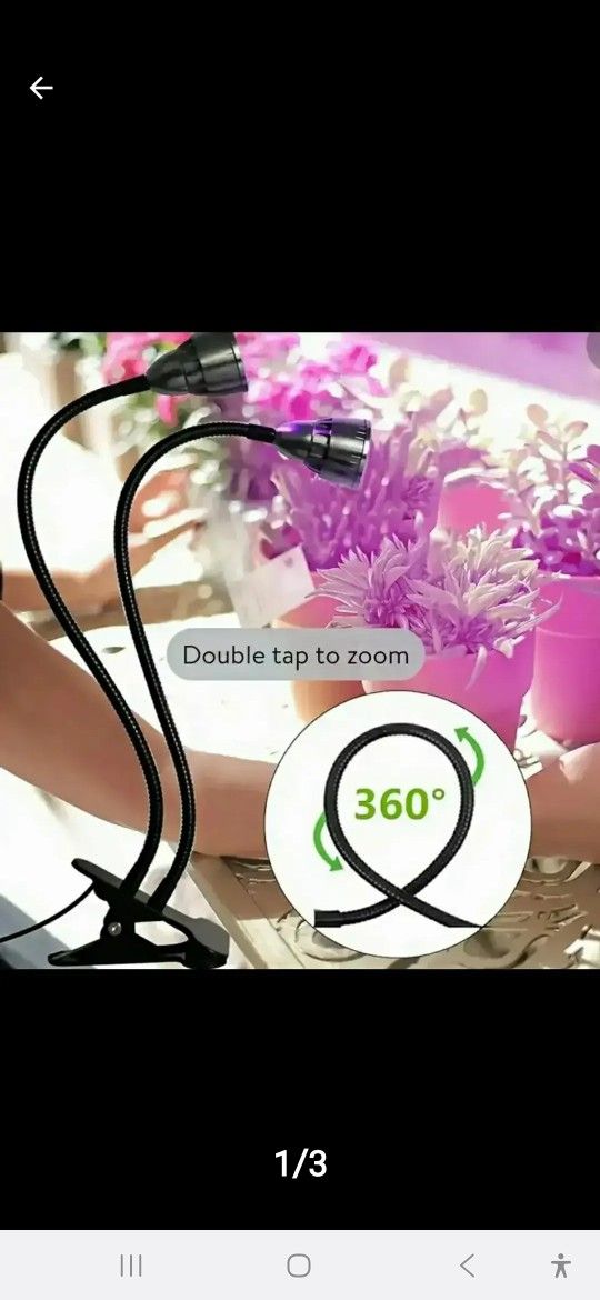 💥sale!NewLED Grow Light for Indoor Plant, Gooseneck Dual Head Clip-on Plant Lights for Seedlings Succulents,Timer Function with 3 Modes & 10-Level Br