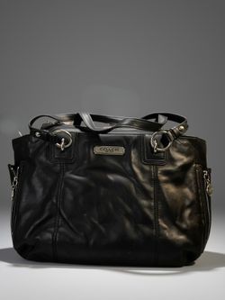 Coach F19252 Black Leather Gallery Tote Bag