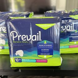 Prevail Bariatric Incontinence Briefs, Size B, 10 Count.   $8 EACH  Pick Up in Van Nuys CA