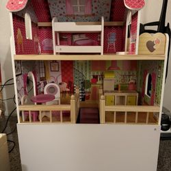 Wooden Dollhouse 3 Story Playhouse