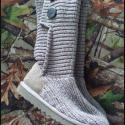 Youth Kids Ugg Cardy Knit Boots Size 3 
