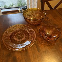 Vintage Amber Glass