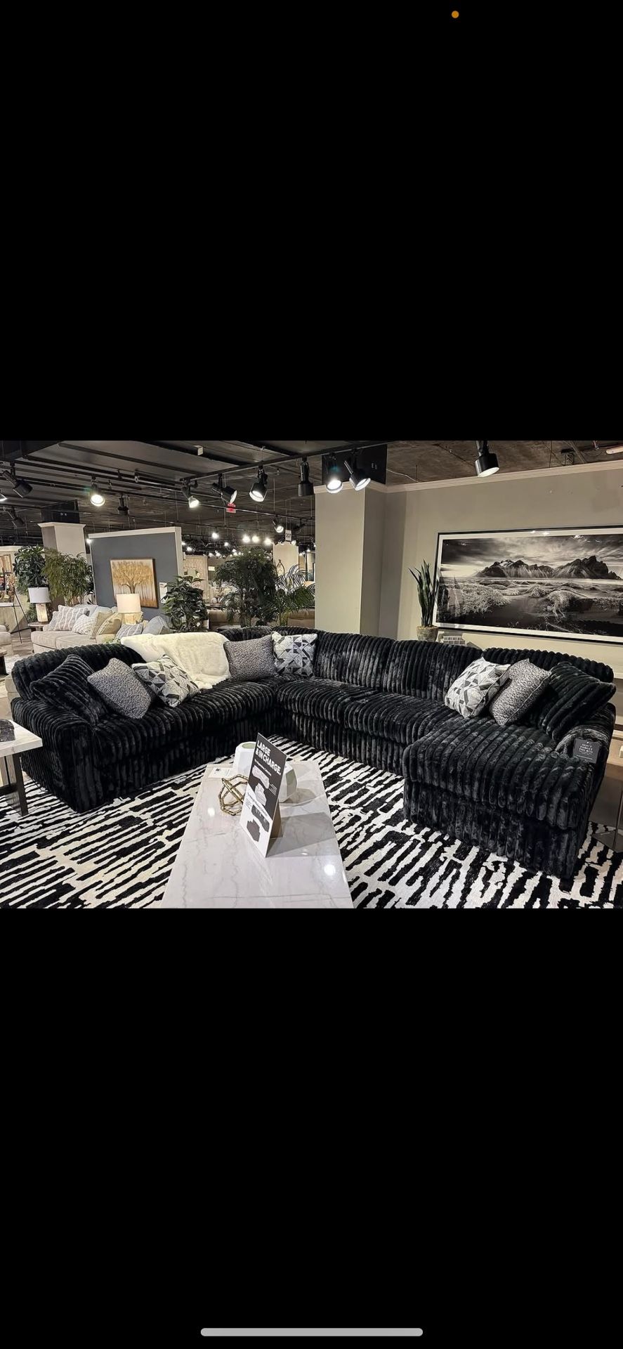 Brand New Super Elegant Ashley Midnight Madness Sectional