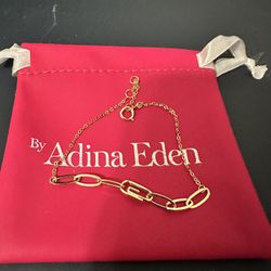 Adina Eden Pave Safety Pin Paper Clip Bracelet