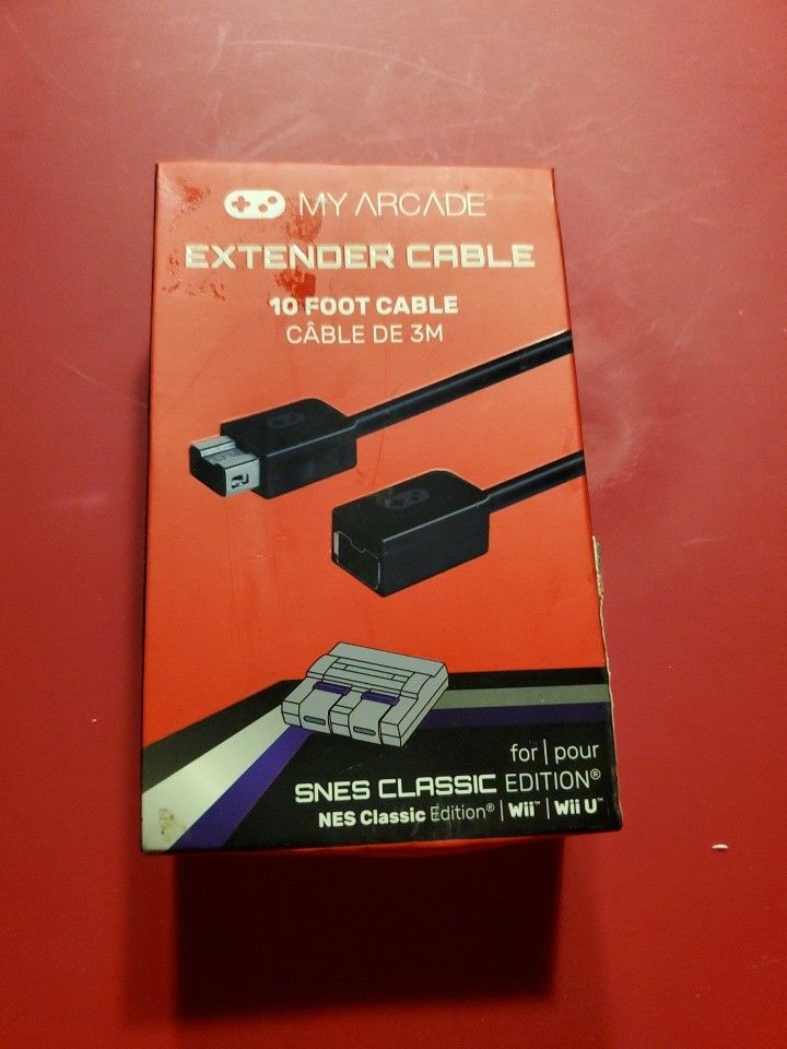 My Arcade Extender Cable 10 Foot Cable For NES Classic Edition or Wii/Wii U
