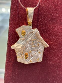 Trap House Pendant 14k MYG-ask for Nelson