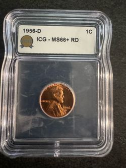 1956-D Lincoln Wheat Cent 1C ICG MS66+ RD