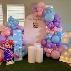 Pink Backdrop With Marquee