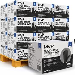 MVP Black Nitrile Gloves Maser Case 1000 