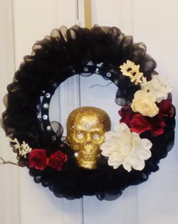 Halloween Wreath- Frightfully Opulent 💎💀💎
