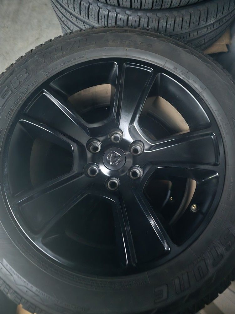 20-inch Ram Oem Rims With Bridgestone Dueler 275/55R20. for Sale in ...