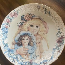  Vintage Plate/Jan Hagara/Cathy/Dear To My Heart/1989 The B&J Company/Little Girl with Doll