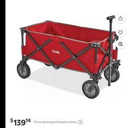 New Sport folding Wagon - Uline Foldable Utily Wagon Quad Red -