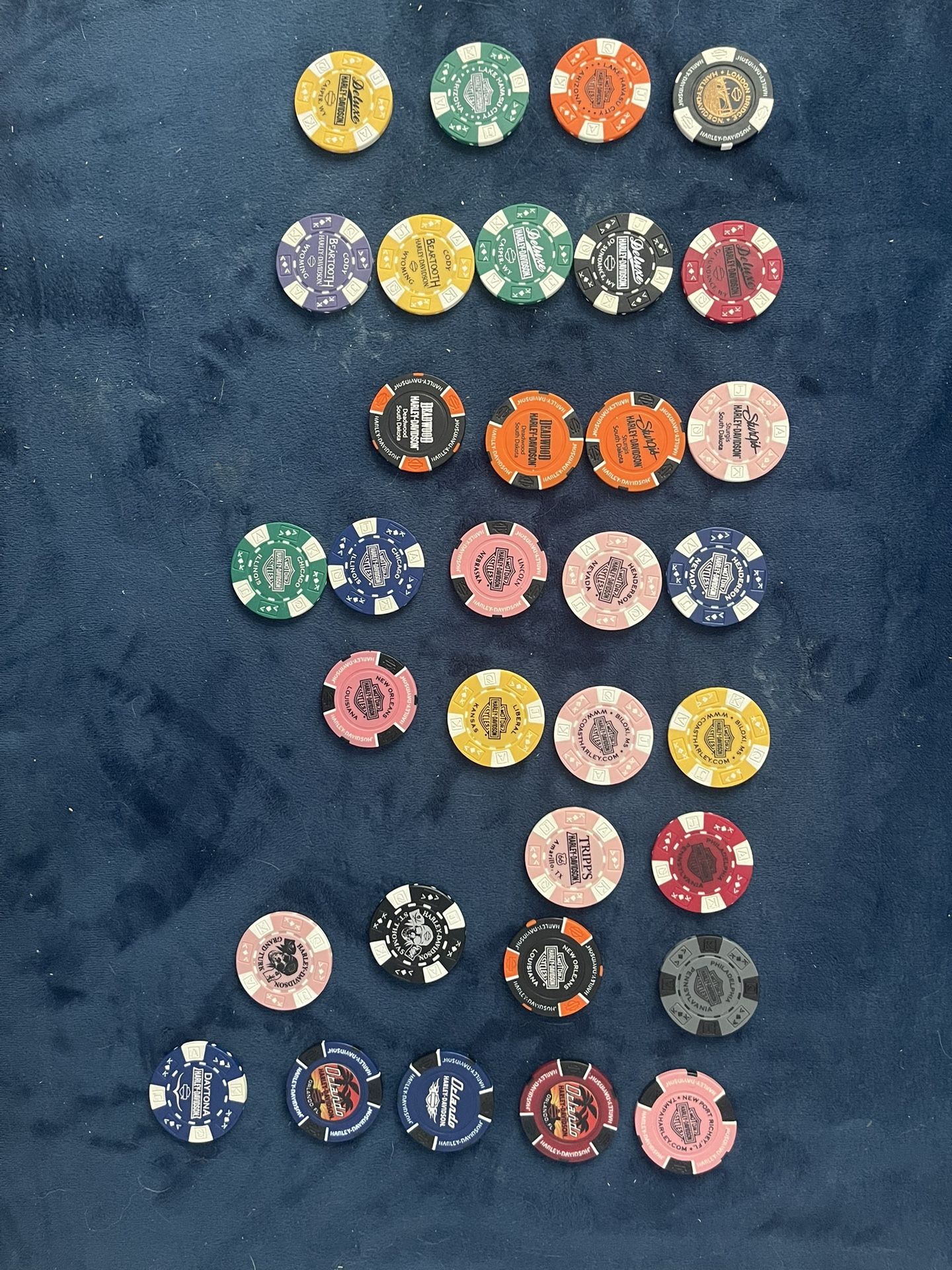 Harley Davidson Poker Chips Motorcycle