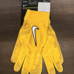 🔥SZ XL Nike Alpha Huarache Elite Batting Baseball Gloves Yellow CV0720 701 Mens