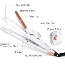 AmoVee 2 in 1 Curling Iron & Flat Iron