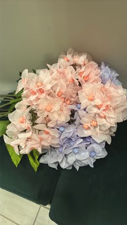 Artificial Hydrangea 10 stem Flower Bouquet