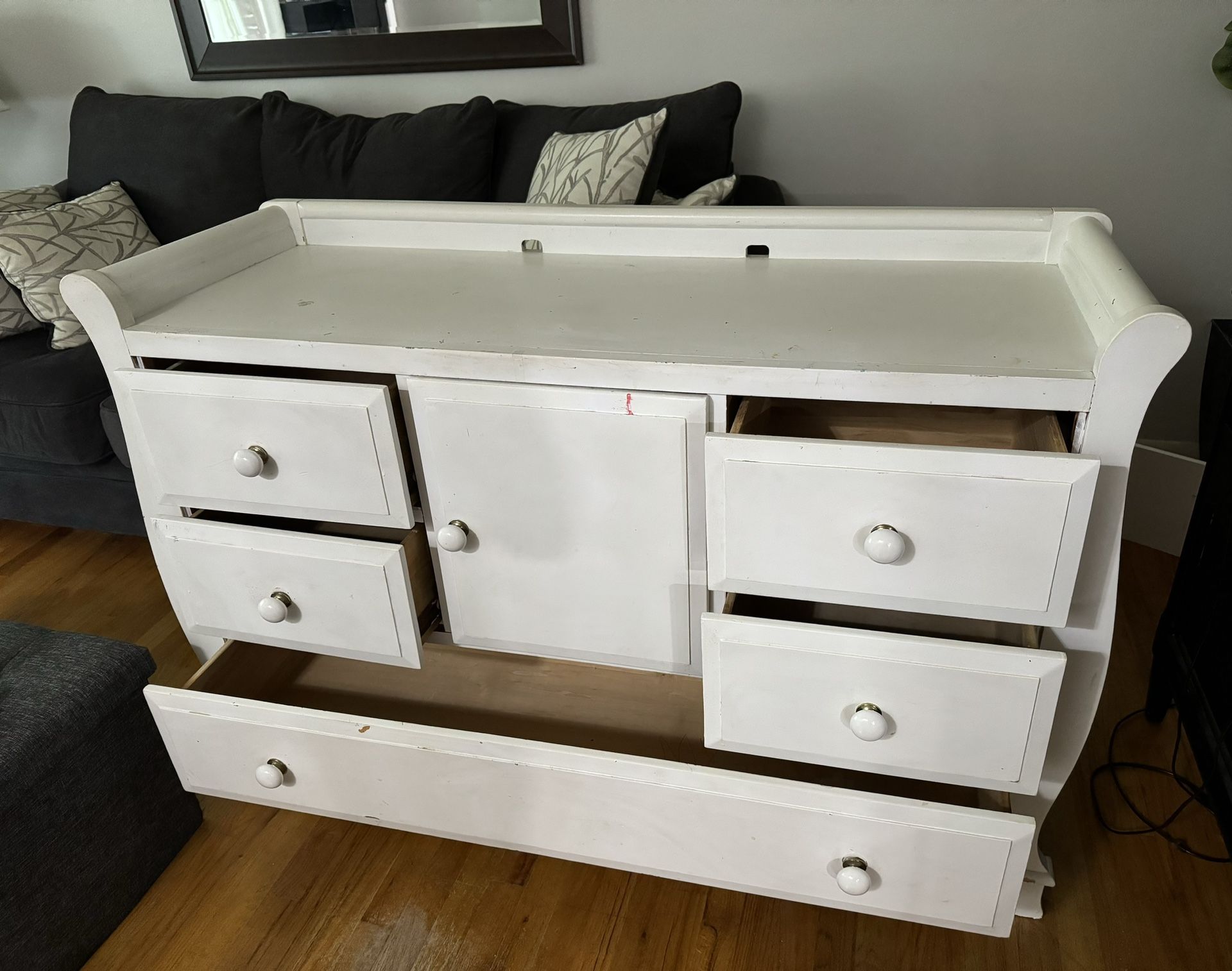White Dresser/changing table top