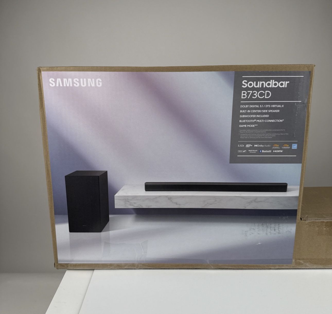 Samsung HW-B73CD 5.1ch Soundbar System w/ Wireless Subwoofer – Dolby Audio, HDMI ARC, Game Mode