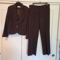 Brown Calvin Klein Pant Suit - Size 10