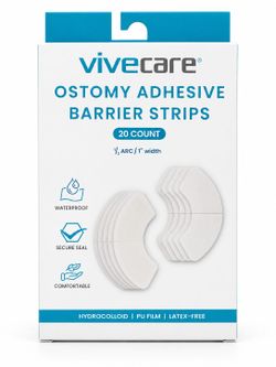 ViveCare Ostomy Adhesive Barrier Strips – New 20 Count