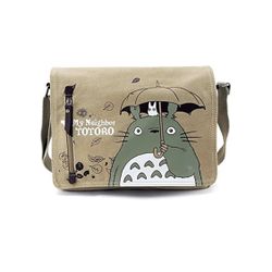 My Neighborhood Totoro Canvas Messenger/Crossbody  Bag  10.2x 12.2 x 2.7