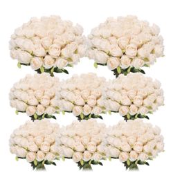 NEW 18 long stem silk roses - light coral