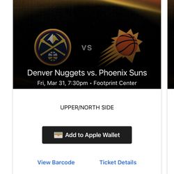 Suns Vs Denver Nugget 