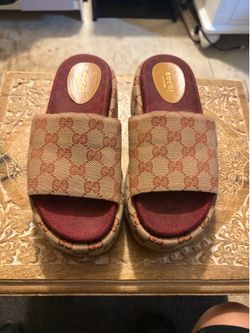 Gucci GG supreme Platform sandal size 36.5