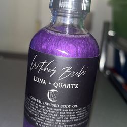 Crystal Infused Body Oil - Luna + Quartz