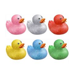 Glitter Rubber Duck Toy 2 Mini Ducks Rubber Ducky Bath Toy Tiny Ducks 6  Colors for Sale in Lawrenceville, GA - OfferUp