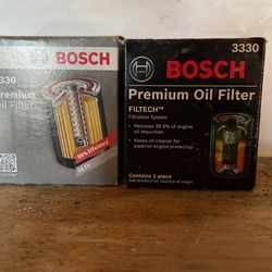 Two Bosch 3330 Premium Oil Fiters