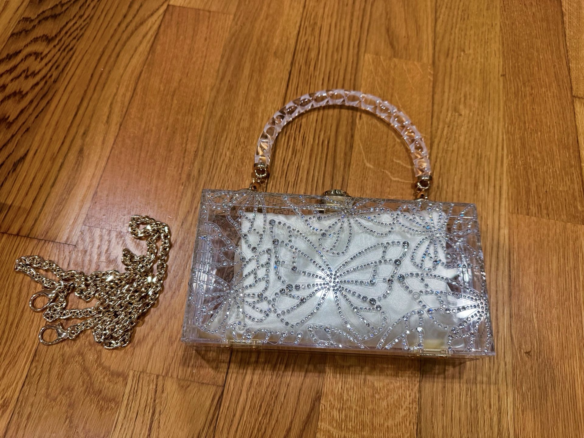 Sophia Webster Cleo Butterfly Embellished Box Clutch Bag