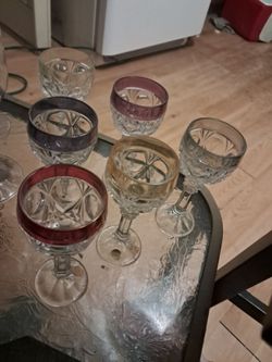 Crystal wine glasses