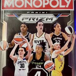 2024 Monopoly Panini Prizm WNBA Basketball Factory Sealed Booster Pack-4 cards