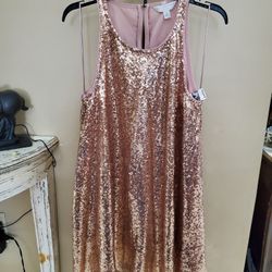 Rose Gold Flowy Dress