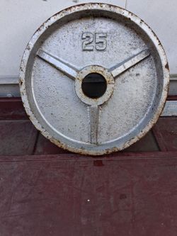 1. 25. pound steel weight  plate.