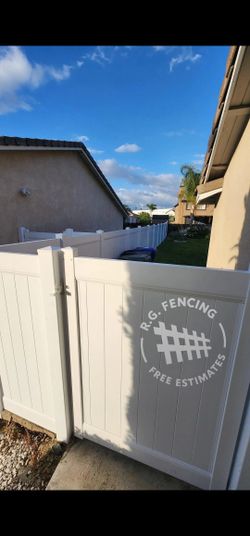 White Vinyl Fence