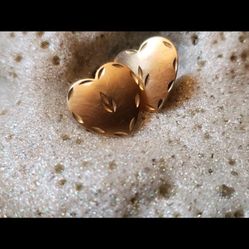 14k Gold Heart Earrings 