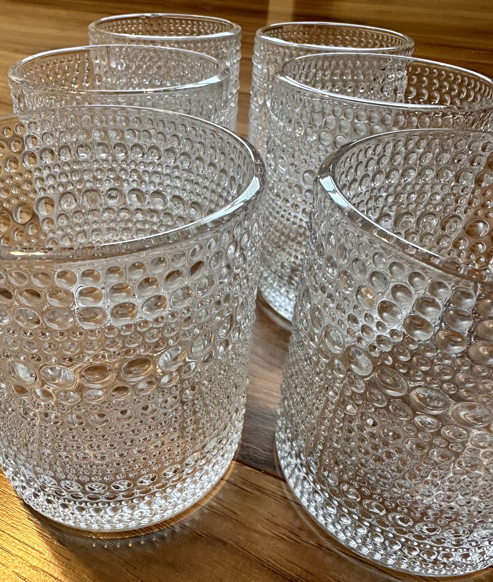 Set Of 6 Vintage Highball Glasses: Clear