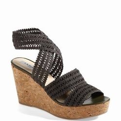 LK Bennett “ Eimear” Leather Crocheted Wedges Sandals 
