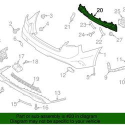 Kia 86631-J5300 Beam RR Bumper For 18-23 Stinger