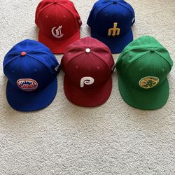 New Era MLB Cooperstown Logo Fitted Hats 